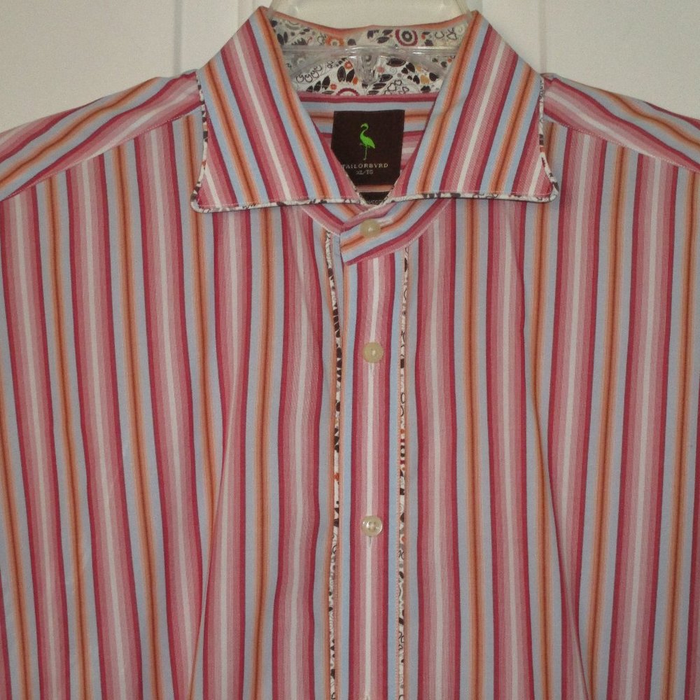 Tailorbyrd Mens L/S Pink Cotton Fancy Casual Shirt - Size XLT*